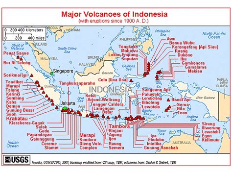 sebaran gunung api di indonesia
